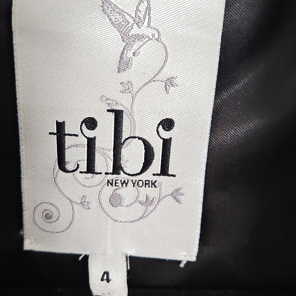 Tibi New York Black Textured Wool Blend Jacket Blazer Coat Size 4 - Picture 3 of 11